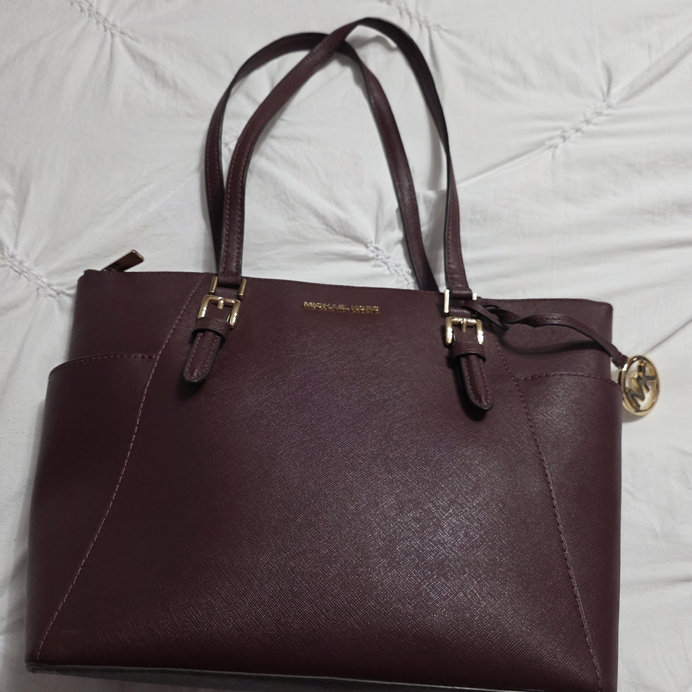 Michael Kors Burgundy Tote Bag